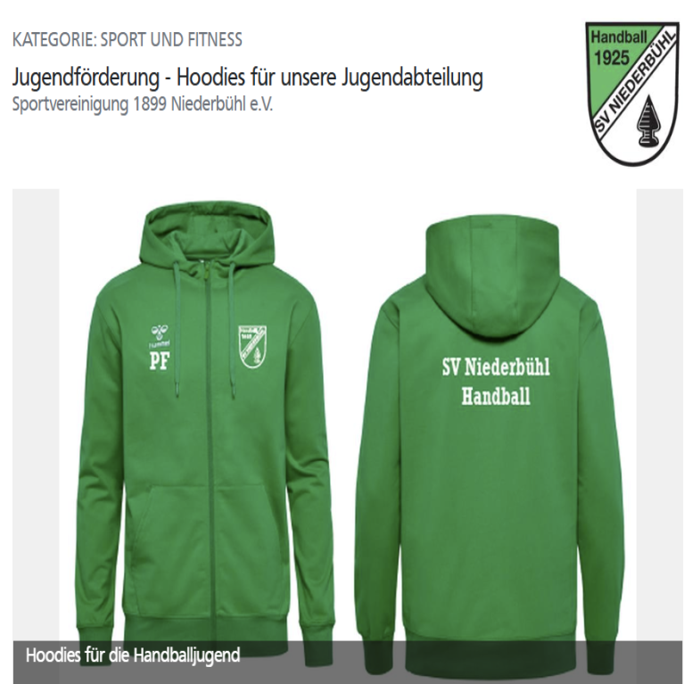 Jugendförderung - Hoodies für unsere Jugendabteilung